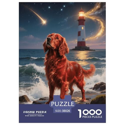 1000 Teile Irischer Setter Puzzle – Für Erwachsene, Familienfreundlicher Denkspaß, Leuchtturm mit Sternen Puzzle, Dekoration, Geschenk Für Erwachsene 38x26cm/1000pcs 1000 Teile Irischer Setter Puzzle – Für Erwachsene, Familienfreundlicher Denkspaß, Leuchtturm mit Sternen Puzzle, Dekoration, Geschenk Für Erwachsene 38x26cm/1000pcs von EMYXPAQM
