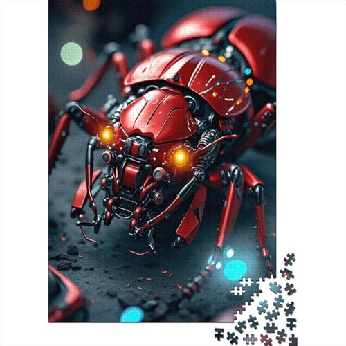 1000 Teile Käfer Puzzle Für Erwachsene Und Kinder Holzpuzzle Familien Spiel Roter Käfer Mechanisch Puzzle Wohndekoration Einzigartiges Geschenk 1000pcs (75x50cm) von EMYXPAQM
