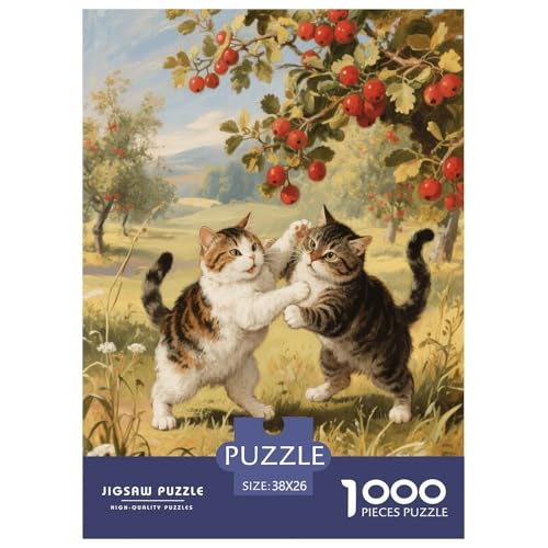 1000 Teile Kätzchens Puzzle Für Jugendliche Und Erwachsene Schwieriges Spiel Zwei Kätzchen Spielen Puzzle Aus Karton Wohndekoration Unique Gift 38x26cm/1000pcs von EMYXPAQM