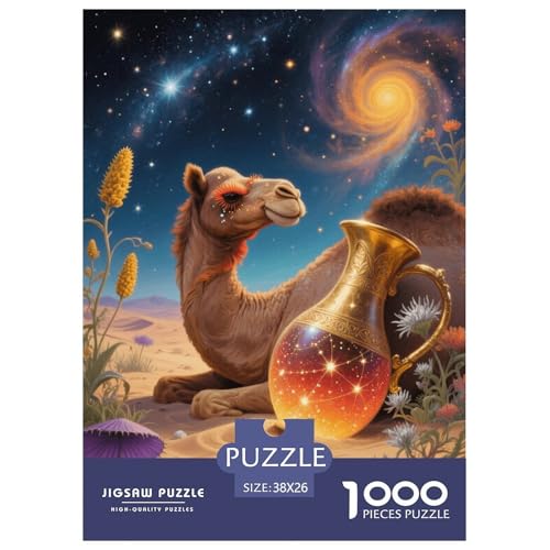 1000 Teile Kamel Puzzle Für Jugendliche Und Erwachsene Pädagogisches Spiel Wüstenkamel Nebel Puzzle Aus Karton Wohndekoration Geschenkideen 38x26cm/1000pcs von EMYXPAQM