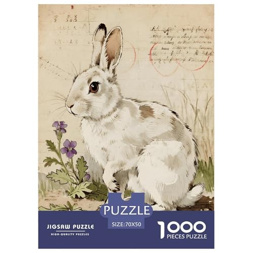 1000 Teile Kaninchen Puzzle Für Erwachsene Und Kinder Geschicklichkeitsspiel Kaninchen Blumen Puzzle Aus Karton Wohndekoration Geschenkideen 70x50cm/1000pcs 1000 Teile Kaninchen Puzzle Für Erwachsene Und Kinder Geschicklichkeitsspiel Kaninchen Blumen Puzzle Aus Karton Wohndekoration Geschenkideen 70x50cm/1000pcs von EMYXPAQM