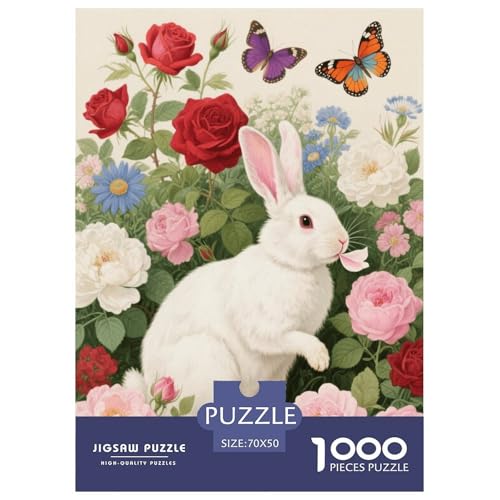 1000 Teile Kaninchen Puzzle Für Erwachsene Und Kinder Geschicklichkeitsspiel Kaninchen Blumen Puzzles Aus Karton Wohndekoration Geschenk Zum Geburtstag 70x50cm/1000pcs 1000 Teile Kaninchen Puzzle Für Erwachsene Und Kinder Geschicklichkeitsspiel Kaninchen Blumen Puzzles Aus Karton Wohndekoration Geschenk Zum Geburtstag 70x50cm/1000pcs von EMYXPAQM