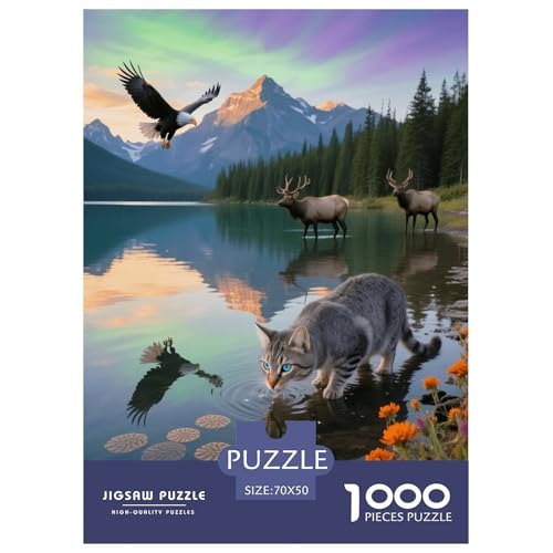 1000 Teile Kartäuser Puzzle – Für Erwachsene, Familienspaß & Lernspielzeug, Katze Elch Seeadler Puzzle, Wohnkultur, Geschenk Für Erwachsene 70x50cm/1000pcs 1000 Teile Kartäuser Puzzle – Für Erwachsene, Familienspaß & Lernspielzeug, Katze Elch Seeadler Puzzle, Wohnkultur, Geschenk Für Erwachsene 70x50cm/1000pcs von EMYXPAQM