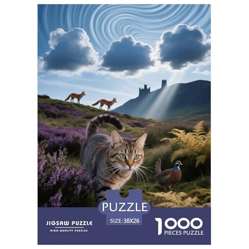 1000 Teile Kartäuser Puzzle – Für Erwachsene, Familienspaß & Lernspielzeug, Katze Fuchs Huhn Puzzle, Dekoration, Geschenk Für Kinder 38x26cm/1000pcs von EMYXPAQM