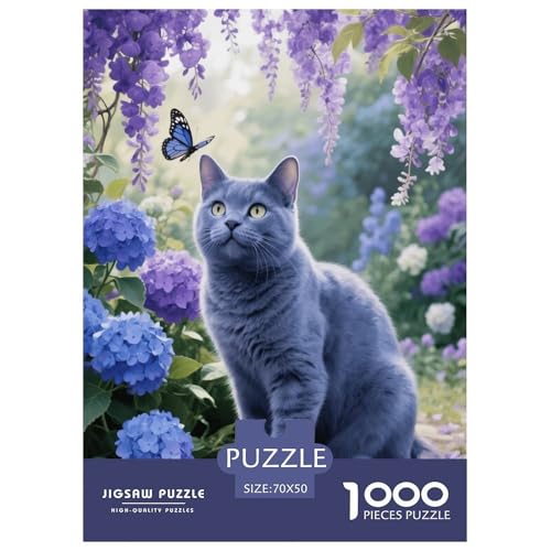 1000 Teile Kartäuserkatze Puzzle – Für Erwachsene, Familienfreundlicher Denkspaß, Flower Garten Puzzles, Dekoration, Geschenk Zum Geburtstag 70x50cm/1000pcs 1000 Teile Kartäuserkatze Puzzle – Für Erwachsene, Familienfreundlicher Denkspaß, Flower Garten Puzzles, Dekoration, Geschenk Zum Geburtstag 70x50cm/1000pcs von EMYXPAQM