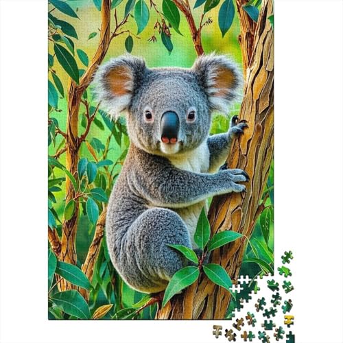1000 Teile Koala Puzzle Für Erwachsene Und Kinder Holzpuzzle Familien Spiel Koala Kletterbaum Puzzle Wohndekoration Geschenkideen 1000pcs (75x50cm) von EMYXPAQM