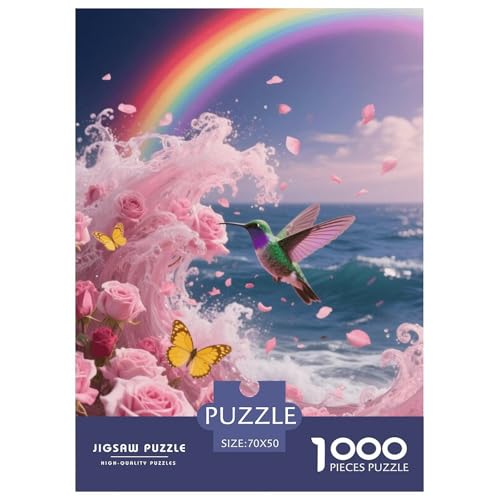 1000 Teile Kolibri Puzzle Für Erwachsene Und Kinder Geschicklichkeitsspiel Kolibri Rose Puzzle Aus Karton Wohndekoration Geschenkideen 70x50cm/1000pcs 1000 Teile Kolibri Puzzle Für Erwachsene Und Kinder Geschicklichkeitsspiel Kolibri Rose Puzzle Aus Karton Wohndekoration Geschenkideen 70x50cm/1000pcs von EMYXPAQM