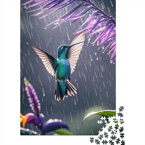 1000 Teile Kolibri Puzzle Für Erwachsene Und Kinder Holzpuzzle Familien Spiel Kolibri Pflanze Puzzle Wohndekoration Geschenkideen 1000pcs (75x50cm) von EMYXPAQM
