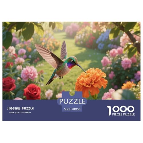 1000 Teile Kolibri Puzzle Für Erwachsene Und Kinder Pädagogisches Spiel Puzzle Aus Karton Wohndekoration Geschenk Zum Geburtstag 70x50cm/1000pcs von EMYXPAQM