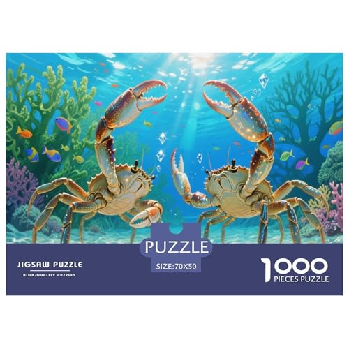 1000 Teile Krabbe Puzzle Für Erwachsene Und Kinder Pädagogisches Spiel Puzzle Aus Karton Wohndekoration Unique Gift 70x50cm/1000pcs von EMYXPAQM