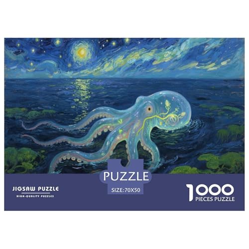1000 Teile Krake Puzzle Für Erwachsene Und Kinder Geduldspiel Puzzle Aus Karton Wohndekoration Unique Gift 70x50cm/1000pcs von EMYXPAQM