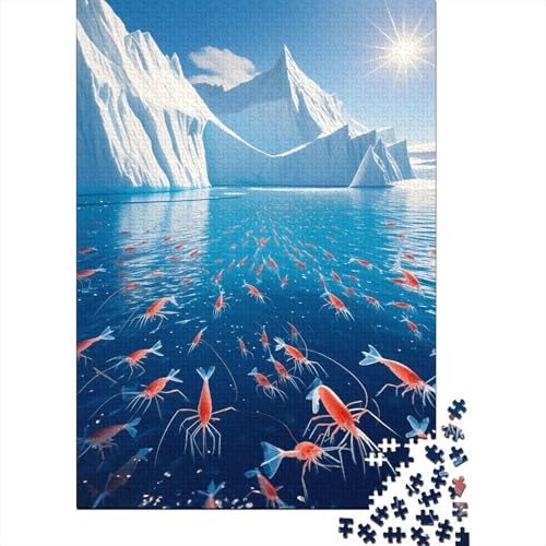 1000 Teile Krill Puzzle Für Erwachsene Und Kinder Holzpuzzle Familien Spiel Arktischer Krill Puzzles Wohndekoration Geschenkideen 1000pcs (75x50cm) von EMYXPAQM