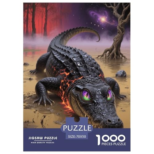 1000 Teile Krokodil Puzzle Für Erwachsene Und Kinder Geschicklichkeitsspiel Krokodil Sumpf Puzzles Aus Karton Wohndekoration Geschenk Für Kinder 70x50cm/1000pcs 1000 Teile Krokodil Puzzle Für Erwachsene Und Kinder Geschicklichkeitsspiel Krokodil Sumpf Puzzles Aus Karton Wohndekoration Geschenk Für Kinder 70x50cm/1000pcs von EMYXPAQM