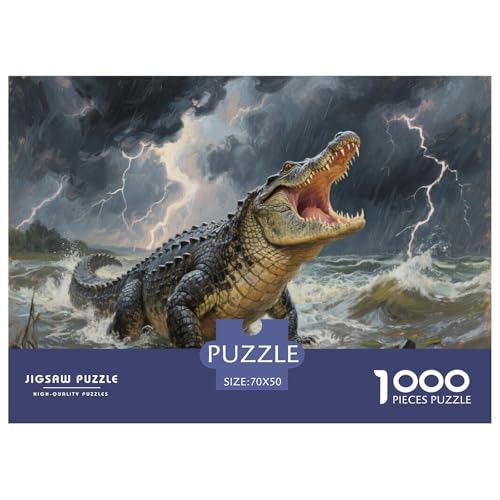 1000 Teile Krokodil Puzzle Für Erwachsene Und Kinder Pädagogisches Spiel Puzzle Aus Karton Wohndekoration Einzigartiges Geschenk 70x50cm/1000pcs 1000 Teile Krokodil Puzzle Für Erwachsene Und Kinder Pädagogisches Spiel Puzzle Aus Karton Wohndekoration Einzigartiges Geschenk 70x50cm/1000pcs von EMYXPAQM