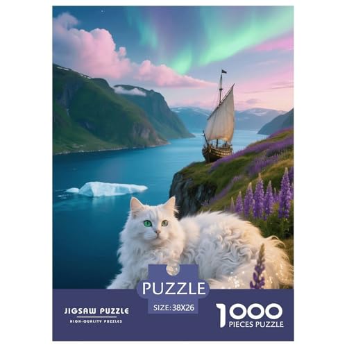 1000 Teile LaPerm Puzzle – Für Erwachsene, Familienspaß & Lernspielzeug, Katze Canyon Klippe Puzzle, Dekoration, Geschenk Für Kinder 38x26cm/1000pcs von EMYXPAQM