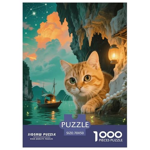 1000 Teile LaPerm Puzzle – Für Erwachsene, Familienspaß & Lernspielzeug, Katze Höhle Puzzles, Wohnkultur, Geschenkideen 70x50cm/1000pcs von EMYXPAQM