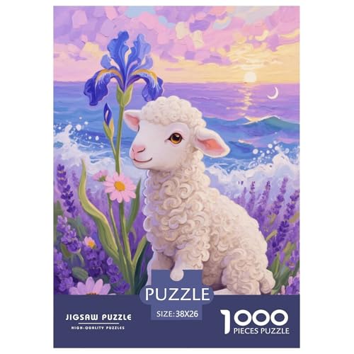 1000 Teile Lamm Puzzle – Für Erwachsene, Herausforderndes Knobelspiel, Küstenblumenfeld Puzzles, Wohnkultur, Einzigartiges Geschenk 38x26cm/1000pcs 1000 Teile Lamm Puzzle – Für Erwachsene, Herausforderndes Knobelspiel, Küstenblumenfeld Puzzles, Wohnkultur, Einzigartiges Geschenk 38x26cm/1000pcs von EMYXPAQM