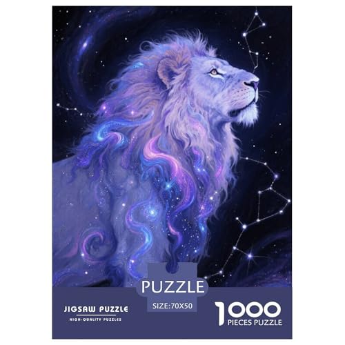 1000 Teile Löwe Puzzle Für Erwachsene Und Kinder Geschicklichkeitsspiel Löwe Tiefes Universum Puzzles Aus Karton Wohndekoration Einzigartiges Geschenk 70x50cm/1000pcs von EMYXPAQM