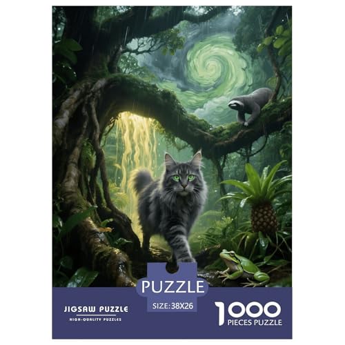 1000 Teile Maine Coon Puzzle – Für Erwachsene, Anspruchsvolles Spiel, Wald Puzzles, Wohnkultur, Geschenk Für Erwachsene 38x26cm/1000pcs 1000 Teile Maine Coon Puzzle – Für Erwachsene, Anspruchsvolles Spiel, Wald Puzzles, Wohnkultur, Geschenk Für Erwachsene 38x26cm/1000pcs von EMYXPAQM