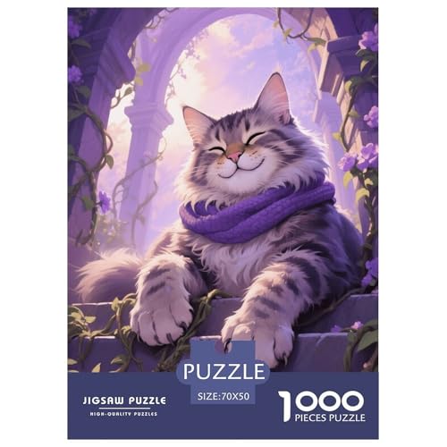 1000 Teile Maine Coon Puzzle – Für Erwachsene, Herausforderndes Denkspiel, Blumenbogen Puzzle, DekoRatteion, Geschenk Zum Geburtstag 70x50cm/1000pcs von EMYXPAQM