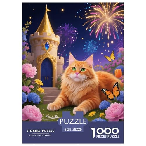 1000 Teile Maine Coon Puzzle – Für Erwachsene, Herausforderndes Knobelspiel, Garten Puzzles, Wohnkultur, Einzigartiges Geschenk 38x26cm/1000pcs von EMYXPAQM