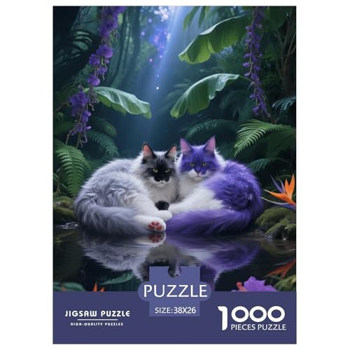 1000 Teile Maine Coon Puzzle – Für Erwachsene, Herausforderndes Knobelspiel, Regenwald Wasserloch Puzzle, Wohnkultur, Einzigartiges Geschenk 38x26cm/1000pcs 1000 Teile Maine Coon Puzzle – Für Erwachsene, Herausforderndes Knobelspiel, Regenwald Wasserloch Puzzle, Wohnkultur, Einzigartiges Geschenk 38x26cm/1000pcs von EMYXPAQM