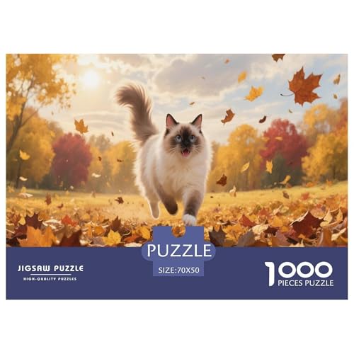 1000 Teile Maine Coon Puzzle Für Erwachsene Und Kinder Familien Spiel Puzzles Aus Karton Wohndekoration Geschenk Für Kinder 70x50cm/1000pcs von EMYXPAQM
