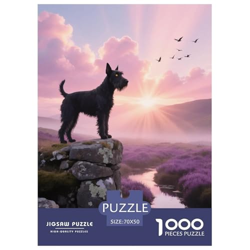 1000 Teile Manchester Terrier Puzzle – Für Erwachsene, Familienspaß & Lernspielzeug, Hund Blumenmeer Puzzle, Wohnkultur, Geschenk Zum Geburtstag 70x50cm/1000pcs von EMYXPAQM
