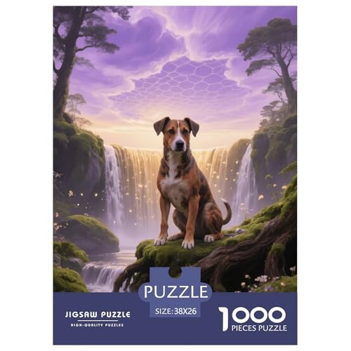 1000 Teile Manchester Terrier Puzzle – Für Erwachsene, Familienspaß & Lernspielzeug, Hund Wasserfall Puzzle, Wohnkultur, Geschenk Zum Geburtstag 38x26cm/1000pcs von EMYXPAQM