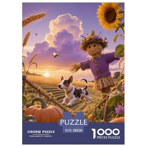 1000 Teile Miniature Bullterrier Puzzle – Für Erwachsene, Familienspaß & Lernspielzeug, Hund Bauernhof Puzzle, Dekoration, Geschenk Für Erwachsene 38x26cm/1000pcs von EMYXPAQM