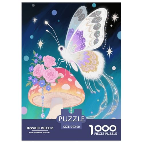 1000 Teile Motte Puzzle Für Erwachsene Und Kinder Geschicklichkeitsspiel Motte Blumen Puzzle Aus Karton Wohndekoration Geschenk Für Kinder 70x50cm/1000pcs von EMYXPAQM