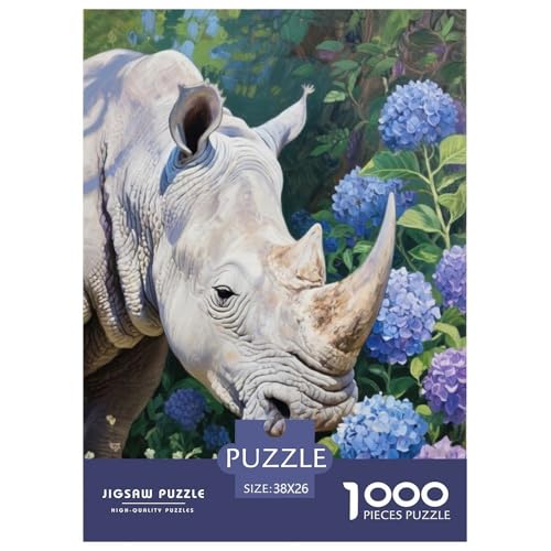 1000 Teile Nashorn Puzzle Für Jugendliche Und Erwachsene Entspannung Spiel Nashorn Hortensie Puzzle Aus Karton Wohndekoration Geschenk Für Erwachsene 38x26cm/1000pcs 1000 Teile Nashorn Puzzle Für Jugendliche Und Erwachsene Entspannung Spiel Nashorn Hortensie Puzzle Aus Karton Wohndekoration Geschenk Für Erwachsene 38x26cm/1000pcs von EMYXPAQM