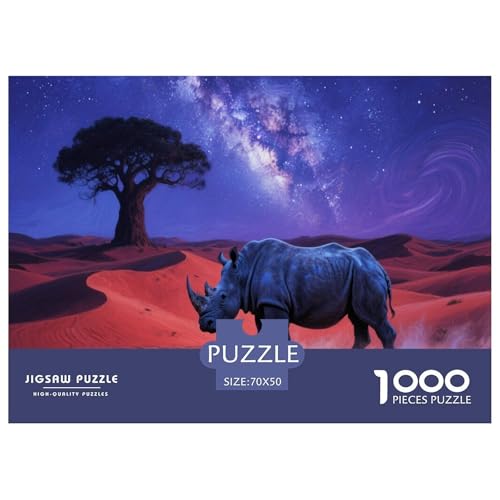 1000 Teile Nilpferd Puzzle Für Erwachsene Und Kinder Familien Spiel Puzzles Aus Karton Wohndekoration Geschenkideen 70x50cm/1000pcs von EMYXPAQM