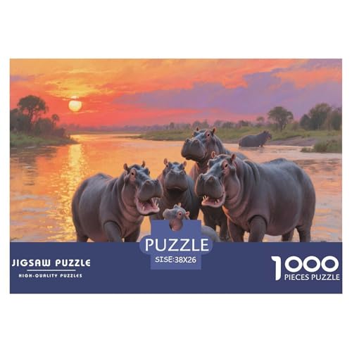 1000 Teile Nilpferd Puzzle Für Erwachsene Und Kinder Geduldspiel Puzzle Aus Karton Wohndekoration Unique Gift 38x26cm/1000pcs 1000 Teile Nilpferd Puzzle Für Erwachsene Und Kinder Geduldspiel Puzzle Aus Karton Wohndekoration Unique Gift 38x26cm/1000pcs von EMYXPAQM