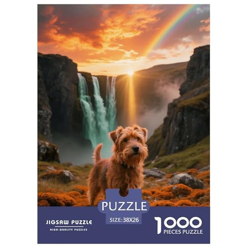 1000 Teile Norfolk Terrier Puzzle – Für Erwachsene, Familienspaß & Lernspielzeug, Hund Canyon Puzzle, Wohnkultur, Geschenkideen 38x26cm/1000pcs von EMYXPAQM