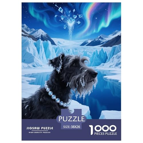 1000 Teile Norfolk Terrier Puzzle – Für Erwachsene, Familienspaß & Lernspielzeug, Hund Gletscher Puzzle, Wohnkultur, Einzigartiges Geschenk 38x26cm/1000pcs von EMYXPAQM