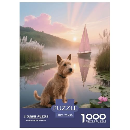 1000 Teile Norfolk Terrier Puzzle – Für Erwachsene, Familienspaß & Lernspielzeug, Hund Schilf Puzzles, Wohnkultur, Geschenkideen 70x50cm/1000pcs von EMYXPAQM