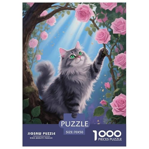 1000 Teile Norwegische Waldkatze Puzzle – Für Erwachsene, Herausforderndes Knobelspiel, Rosenbogen Puzzles, Wohnkultur, Geschenk Zum Geburtstag 70x50cm/1000pcs 1000 Teile Norwegische Waldkatze Puzzle – Für Erwachsene, Herausforderndes Knobelspiel, Rosenbogen Puzzles, Wohnkultur, Geschenk Zum Geburtstag 70x50cm/1000pcs von EMYXPAQM