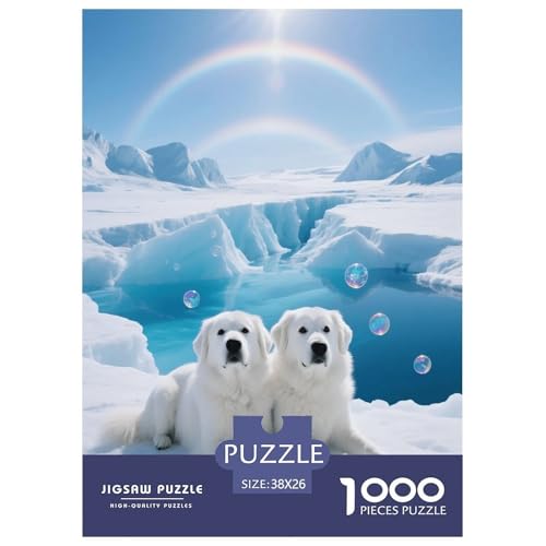 1000 Teile Norwegischer Lundehund Puzzle – Für Erwachsene, Familienspaß & Lernspielzeug, Hund Gletscher Puzzle, Wohnkultur, Einzigartiges Geschenk 38x26cm/1000pcs von EMYXPAQM
