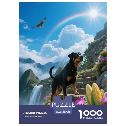 1000 Teile Norwich Terrier Puzzle – Für Erwachsene, Familienspaß & Lernspielzeug, Hund Hochgebirgswasserfall Puzzles, Dekoration, Einzigartiges Geschenk 38x26cm/1000pcs von EMYXPAQM