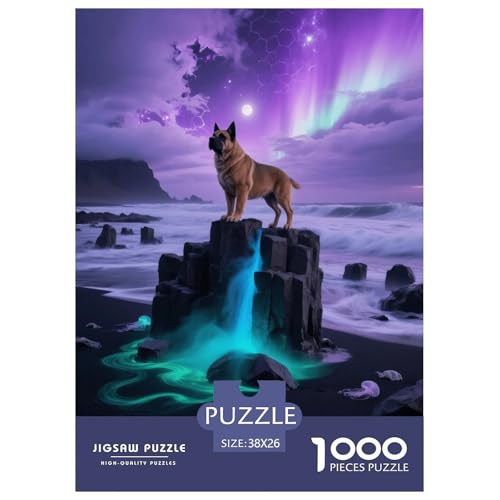 1000 Teile Norwich Terrier Puzzle – Für Erwachsene, Familienspaß & Lernspielzeug, Hund Polarlicht Puzzle, Wohnkultur, Einzigartiges Geschenk 38x26cm/1000pcs von EMYXPAQM