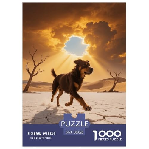 1000 Teile Norwich Terrier Puzzle – Für Erwachsene, Familienspaß & Lernspielzeug, Hund Sanddüne Puzzle, Wohnkultur, Geschenk Für Kinder 38x26cm/1000pcs von EMYXPAQM