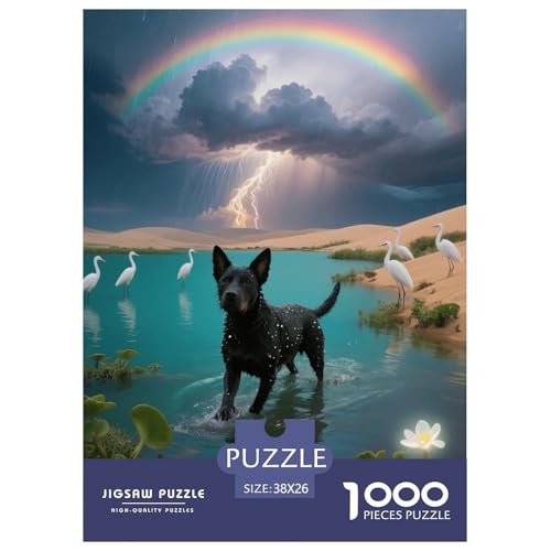 1000 Teile Norwich Terrier Puzzle – Für Erwachsene, Familienspaß & Lernspielzeug, Hund Wüstenoase Puzzles, Dekoration, Geschenk Für Erwachsene 38x26cm/1000pcs von EMYXPAQM