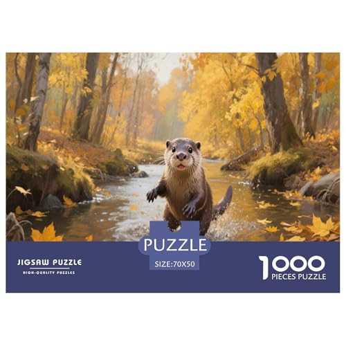 1000 Teile Otter Puzzle Für Erwachsene Und Kinder Geduldspiel Puzzle Aus Karton Wohndekoration Unique Gift 70x50cm/1000pcs von EMYXPAQM