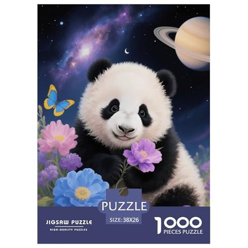 1000 Teile Panda Junges Puzzle – Für Erwachsene, Herausforderndes Knobelspiel, Sternenmeer aus Blumen Puzzle, Wohnkultur, Geschenk Für Kinder 38x26cm/1000pcs 1000 Teile Panda Junges Puzzle – Für Erwachsene, Herausforderndes Knobelspiel, Sternenmeer aus Blumen Puzzle, Wohnkultur, Geschenk Für Kinder 38x26cm/1000pcs von EMYXPAQM