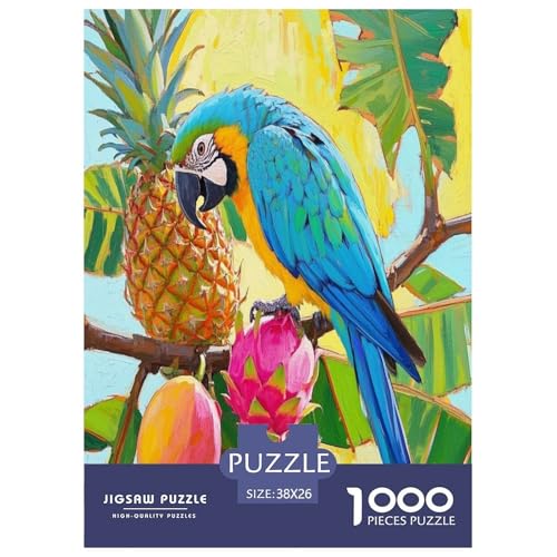 1000 Teile Papagei Puzzle Für Erwachsene Und Kinder Geschicklichkeitsspiel Papagei Früchte Puzzles Aus Karton Wohndekoration Geschenkideen 38x26cm/1000pcs von EMYXPAQM