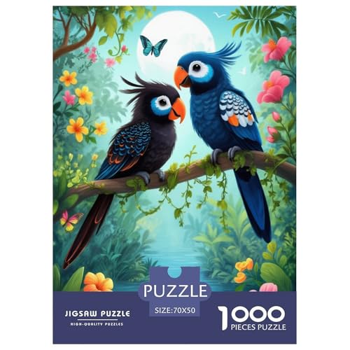 1000 Teile Papageis Puzzle Für Erwachsene Und Kinder Geschicklichkeitsspiel Papagei Dschungel Puzzle Aus Karton Wohndekoration Einzigartiges Geschenk 70x50cm/1000pcs von EMYXPAQM