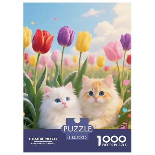 1000 Teile Perserkatze Kätzchen Puzzle – Für Erwachsene, Herausforderndes Knobelspiel, Buntes Tulpenfeld Puzzles, Dekoration, Geschenkideen 70x50cm/1000pcs 1000 Teile Perserkatze Kätzchen Puzzle – Für Erwachsene, Herausforderndes Knobelspiel, Buntes Tulpenfeld Puzzles, Dekoration, Geschenkideen 70x50cm/1000pcs von EMYXPAQM