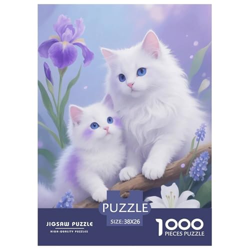 1000 Teile Perserkatze Kätzchen Puzzle – Für Erwachsene, Herausforderndes Knobelspiel, Flieder Iris Zweig Puzzles, Wohnkultur, Geschenk Für Kinder 38x26cm/1000pcs 1000 Teile Perserkatze Kätzchen Puzzle – Für Erwachsene, Herausforderndes Knobelspiel, Flieder Iris Zweig Puzzles, Wohnkultur, Geschenk Für Kinder 38x26cm/1000pcs von EMYXPAQM