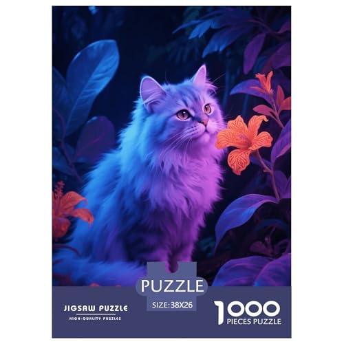 1000 Teile Perserkatze Puzzle – Für Erwachsene, Familienfreundlicher Denkspaß, Geheimnisvoller Dschungel Puzzle, Wohnkultur, Geschenk Für Kinder 38x26cm/1000pcs von EMYXPAQM